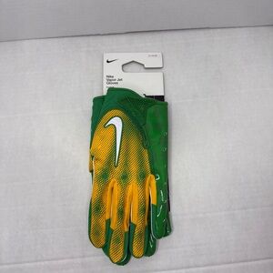 Nike Vapor Jet Gloves Green Yellow Disney Donald Duck Oregon Ducks Size X Large